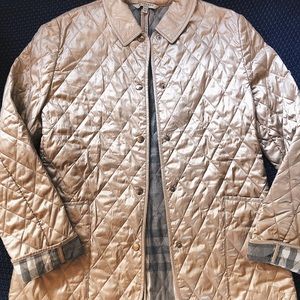 Women’s Burberry light pink quilted jacket